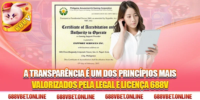 A transparência é um dos princípios mais valorizados pela Legal e Licença 688V